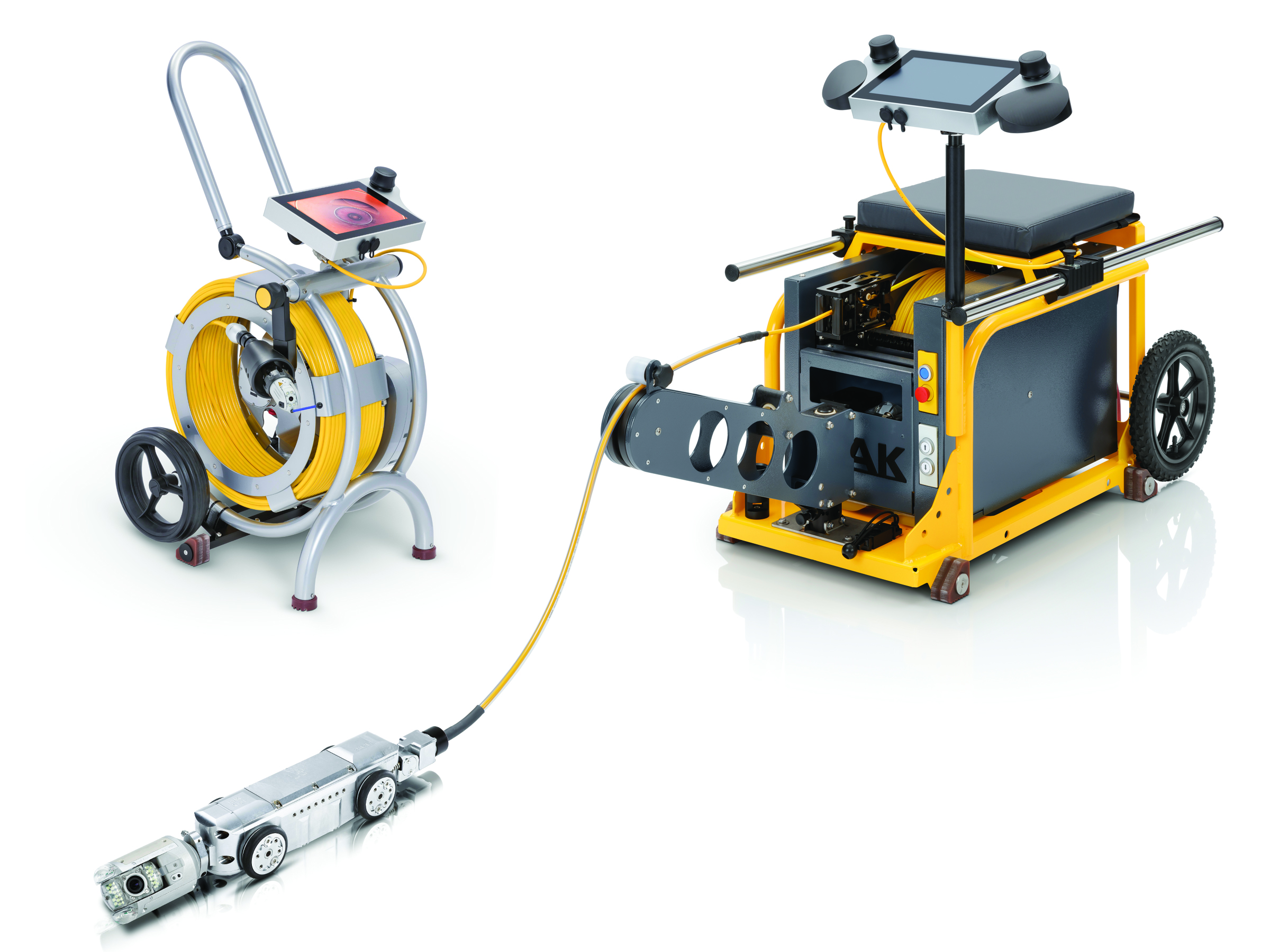 Systèmes IBAK caméra à pousser MiniLite 3 et chariot motorisé MainLite